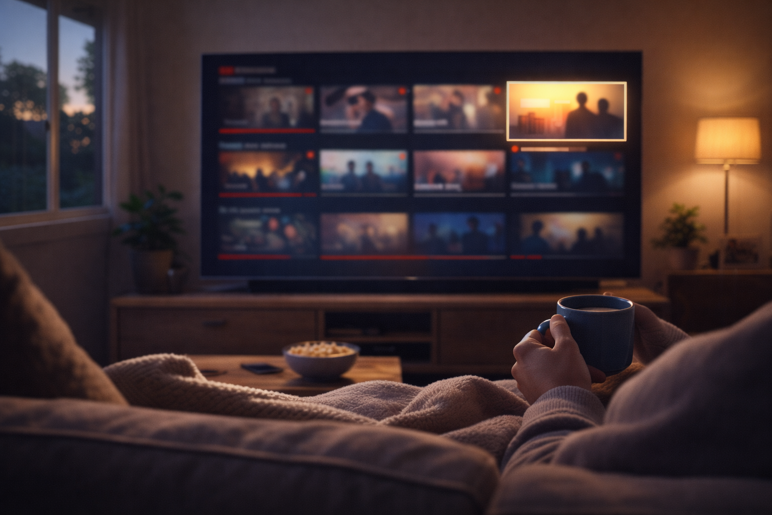 Relaxed Netflix series watching experience at home