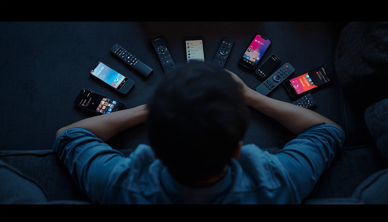 Viewer overwhelmed by multiple streaming subscriptions at home